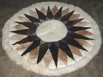 Original Alpaka Fellteppich direkt aus Peru, Nautika Designs