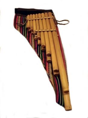 Große Toyo Konzert Panfloete, Bambus, 90 cm gross, original peruanisches Instrument