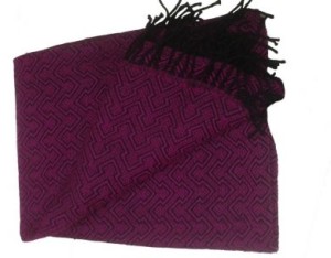 Warm Blanket Made Of Alpaca Wool, 1.70 x 130 cm Purple