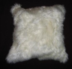 White Fur Pillow Covers Baby Alpaca Fur