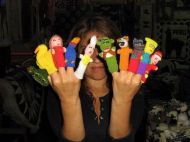 225 handknitted Finger Puppets from Peru