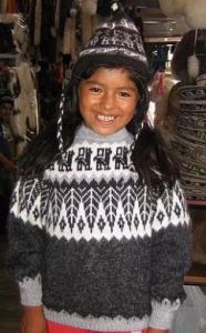 Grauer Kinderpullover Alpakitas aus Peru, Alpakawolle