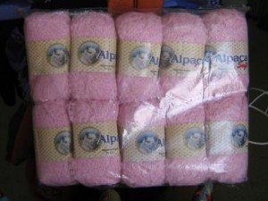 100% pure rosa Babyalpaka Wolle zum stricken, 450 Gramm Paket