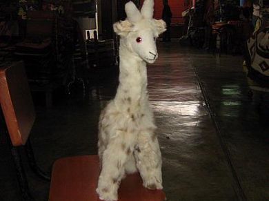 Giraffe Fur Animal, Figure Made Of Genuine Alpaca Fur