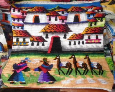 Peruanischer Webteppich aus Chincheros, 180 x 150 cm