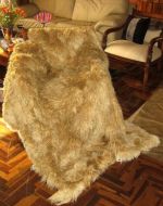 Bedspread Blanket Light Brown Surialpaka fur Throw