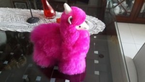Einhorn Alpaka Fabelwesen Pink 35 cm