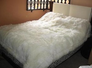 White Baby Alpaca Fleece Blanket - Buy Luxury, Comfort & Naturalness