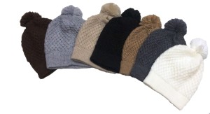 Bund 100 Unisex Bommel Mützen Alpakawolle Einheitsgrösse