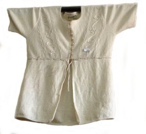 Halboffene Bluse, 100% Pima Baumwolle, halbarm