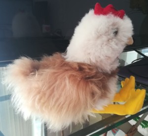 Alpaca fur hen cuddly toy