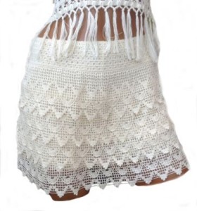 Weisse Sommer Rock Shorts, 100% Pima Baumwolle