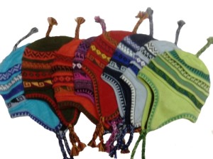 Paket 100 original peruanischen Chullos Vlies Futter Alpakawolle