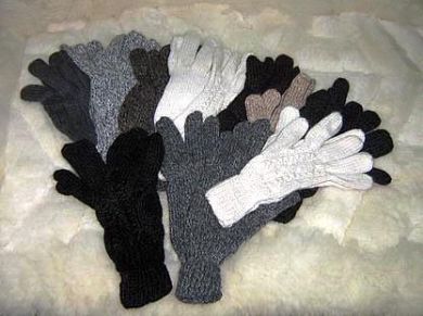 12 pairs of knitted finger gloves, wholesale, alpaca wool