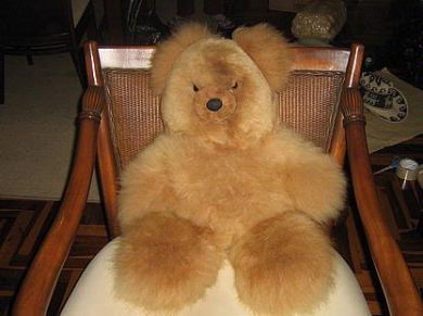 75 cm tall brown alpaca fur Teddy Baer