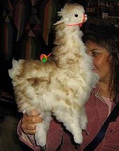 Alpaca cuddly toy made of real alpaca fur