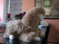 Brown Lama Cuddly Toy Made Of Real Alpaca Fur