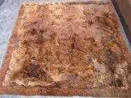 Peruvian brown baby alpaca fur carpet