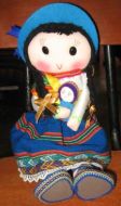 Handmade fabric doll from Peru